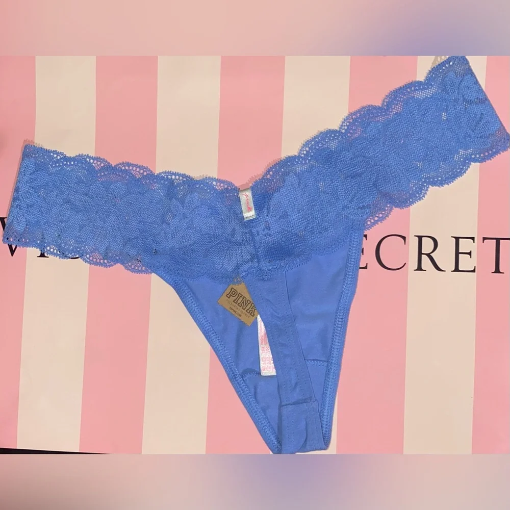 Victoria’s Secret PINK panties Floral Lace Thong VS PINK lace panties butterfly